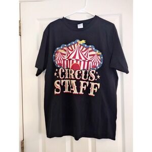 Carnival Staff‎ Event Graphic Black Funny Novelty T-Shirt Unisex Size Large🎪